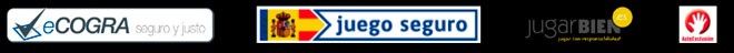 insignias y logos de un casino online español fiable